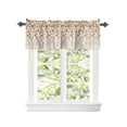 thumbnail image 2 of Kitchen Cafe Valance Curtain for Small Windows,Farm Orange Teal Weeping Floral Vines Rod Pocket Short Valances Autumn Flowers on Linen Window Treatment Panel for Living Room/Bedroom/Bathroom,54x18in, 2 of 9