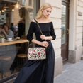 thumbnail image 5 of FORMRS Women Crossbody Purse with Chain Strap Vegan Leather Shoulder Handbag, Pink Flowers, 5 of 7