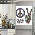 thumbnail image 3 of GZHJMY Hippie Peace and Love Sign Large Dishwasher Magnet Magnetic Cover 20x26 in Refrigerator Sticker Washer Kitchen Home Decor, 3 of 5