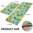 thumbnail image 3 of Lemon Kitchen Mat Set 2 PCS Anti Fatigue Lemon and Leaf Kitchen Rugs Waterproof Cushioned Leather Runner Rug Non Slip Comfort Standing Floor Mats for Kitchen, Home, Sink 17.3" x 28" + 17.3" x 47", 3 of 6