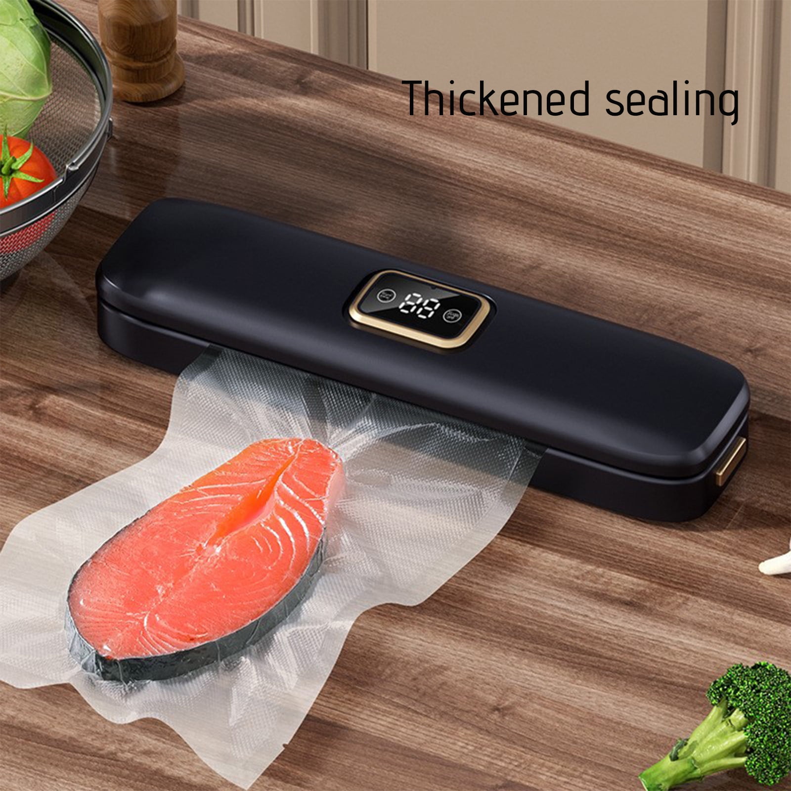 Space Bags Vacuum Storage Bags Jumbo, Food Storage Bags for Vacuum Sealer Automatic Vacuum Sealer Machine Food Preservation System with 10 Bags
