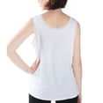 thumbnail image 2 of SWSMCLT Women's Loungewear Autumn Basic Classic Cool Elasthane Sleeveless Pajama Tops Tank Cami Pj Bamboo Casual Pajamas White XX-Large, 2 of 4
