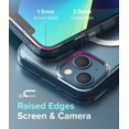 thumbnail image 4 of Fusion Magnetic Compatible with iPhone 13 Case, Anti-Fingerprint Frost Hard Back Shockproof Bumper Cover Compatible with MagSafe Charging - Matte Clear, 4 of 8