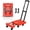 Orange, variant on Folding Hand Truck, 500 LB Heavy Duty Luggage Cart, red