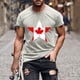thumbnail image 1 of Tops para hombre, blusas y camisas de cuello redondo y manga corta para hombre. Camiseta de cuello redondo y manga corta con estampado de bandera canadiense para hombre. Blusa de algodón y poliéster p, 1 of 5