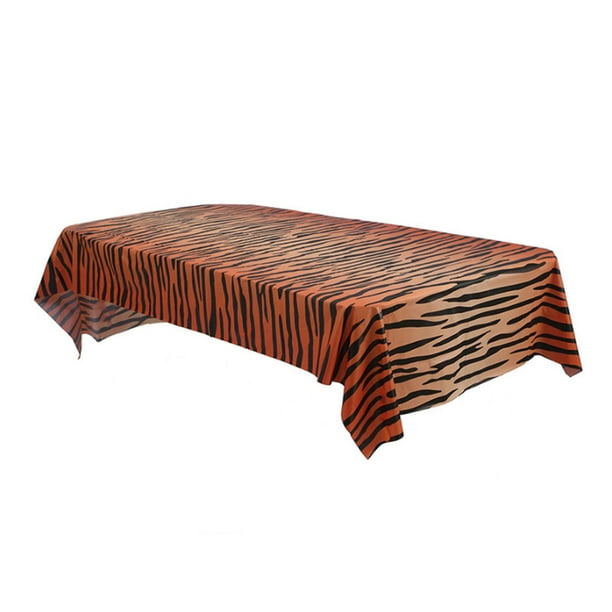 Bewildely Mantel de fiesta, decoraciones de escritorio para interiores y exteriores, patrón impreso DIY, adorno de mesa, cubierta de escritorio, adorno de Decoración del hogar patrón de tigre Bewildely HA062565-02B