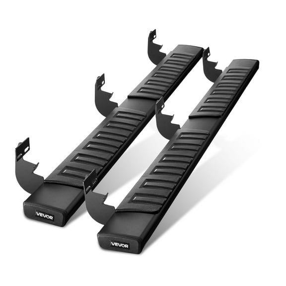 VEVOR Running Boards, 6 Inches Side Steps Compatible with 2009-2018 Dodge Ram 1500 Crew Cab, 2010-2025 Dodge Ram 2500 3500 Crew Cab, Black Textured Aluminum Alloy Nerf Bars, 500 lbs Load Capacity