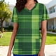 thumbnail image 1 of Xuyuer St Patrick's Day V Neck Shirts for Womens Irish Shamrock Graphic Tee Funny Lucky Heart Printed Short Sleeve Shirts Tops Women's V Neck T Shirts Casual Short Sleeve Summer Tops Loose Fit, 1 of 6