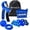 Navy, variant on Grip Strength Trainer 7 Pack Adjustable, Finger Stretcher Resistance Extensor Bands, Finger Exerciser, Hand Gripper Strength Ring & Stress Ball