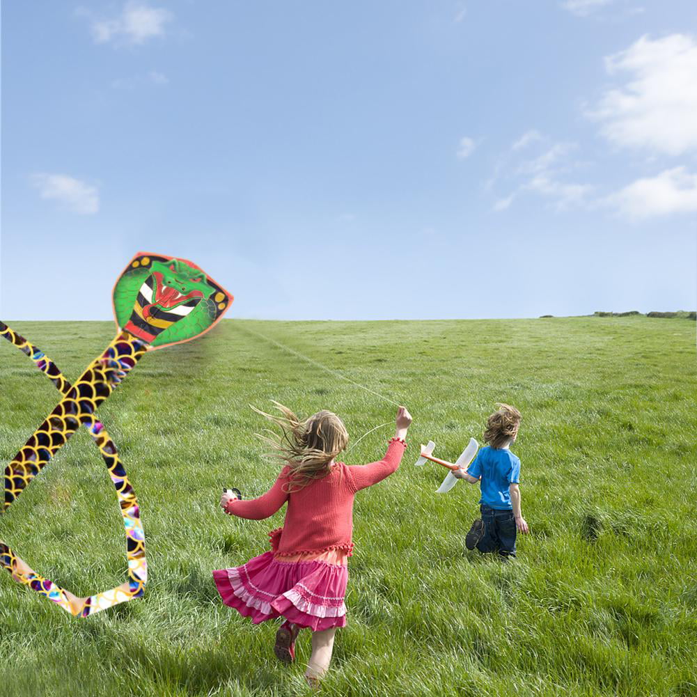 7m Snake Shape Kite Outdoor Funny Flying Toys Garden Cloth Children Toy Gift 