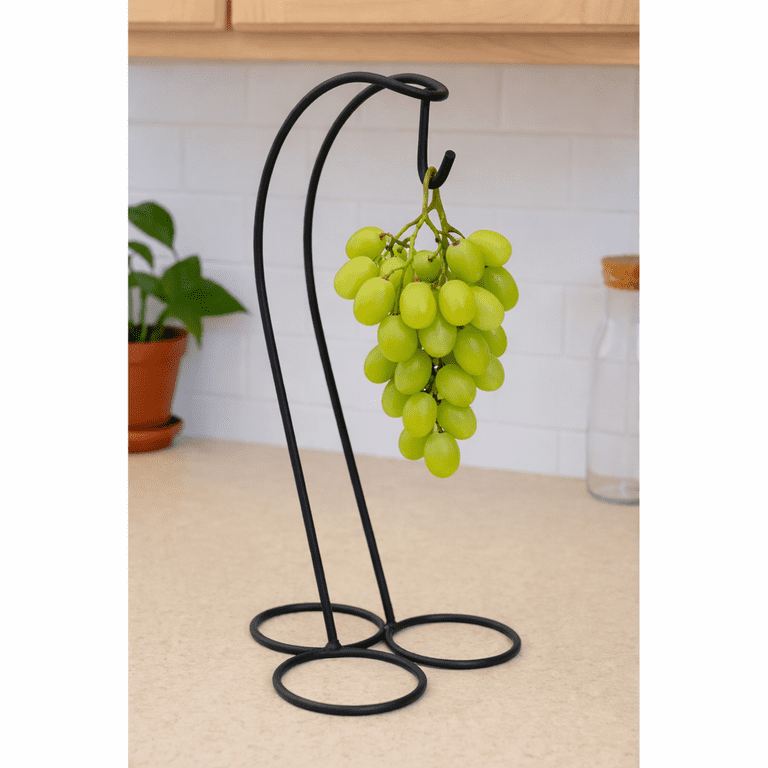 Dependable Industries Matte Black Banana Stand Holder for Even