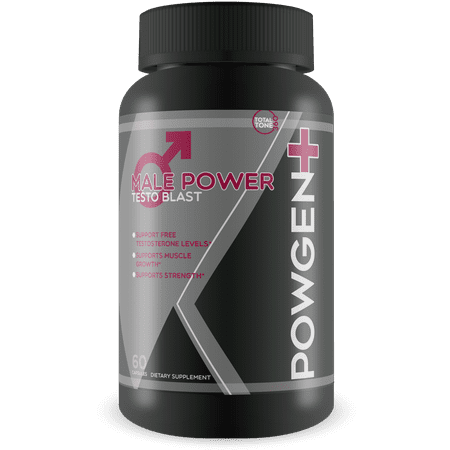 Powgen + Male Power Testo Blast - Tribulus Terrestris Herbal Testosterone Booster - Feel Youth, Power, and Vigor Return with This Safe and Natural Herbal Blend - Virility Pills for Men - 30 Servings