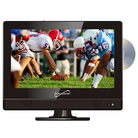 Supersonic 13.3" LED TV w/DVD Player 720p, 1366 x 768, 16:9,Widescreen, LED Ba