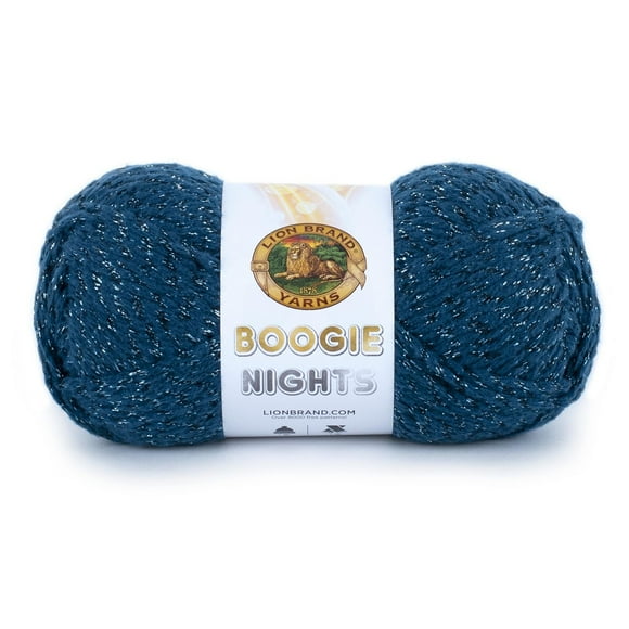 Lion Brand Yarn 509-101 Boogie Nights Royal Flush Super Soft Metallic Yarn