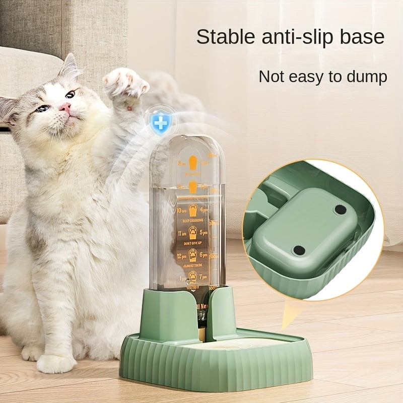 Large Capacity Automatic Cat Water Feeder with Gravity Pet Water Drinking Dispenser, Non-Slip Stand, And Feeder Bowl for Indoor Cats, Without Battery