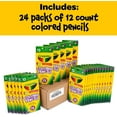 thumbnail image 2 of Crayola Bulk Colored Pencils, Pre-sharpened, Bulk School Supplies for Teachers, 12 Assorted Colors, Pack of 24, 2 of 6