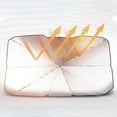 thumbnail image 5 of Car Sunshade Windshield Sun Shade, Titanium Silver Cloth Foldable Windshield Sun Shade Umbrella, 5 of 5