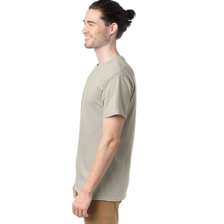 Hanes Essentials Men's Cotton T-Shirt, 4-Pack Sand 3XL