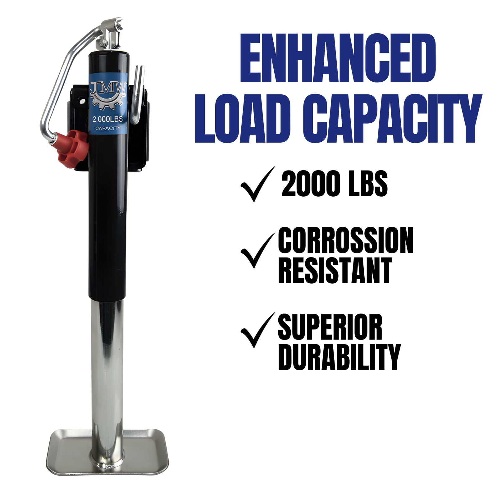 Jeremywell Black Trailer Tongue Jack Lift Swivel Camper Boat