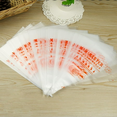 100pcs Plastic Disposable Pastry Bag Icing Piping Cake Cupcake Decorating (Best Piping Bag For Cupcakes)