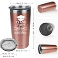 thumbnail image 2 of Class of 2025 Graduation Gifts 20 Ounces Stainless Steel Insulted Tumbler Car Cup Drink Mug Inspirational Graduate Present (Rose Gold), 2 of 6