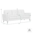 thumbnail image 2 of Almafi 82" Brown Leather Sofa, 2 of 12