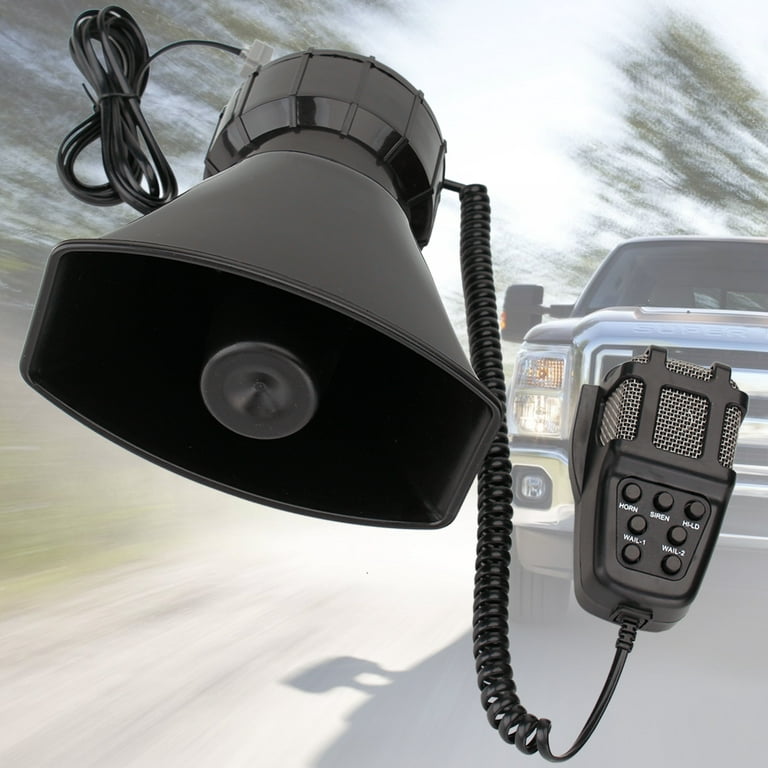 Shop Generic 12V 100W 7 Sound Tones Loud Horn Motor Auto Car Vehicle Truck  Warning Alarm Fire Ambulance Horn Speaker Loudspeaker Online