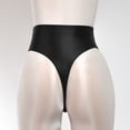 thumbnail image 2 of Jxximdong Sexy Lingerie for Women Ice Silk Mid Waist Bikini Thong Thin Transparent Seamless Panties Women's Intimates Black, 2 of 4