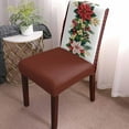 thumbnail image 2 of Chair Covers for Dining Room Set of 4,Winter Christmas Holly Leaf Stretch Seat Protector Removable Washable Chairs Slipcovers for Kitchen Banquet Wedding Hotel,Red Black Plaid, 2 of 6