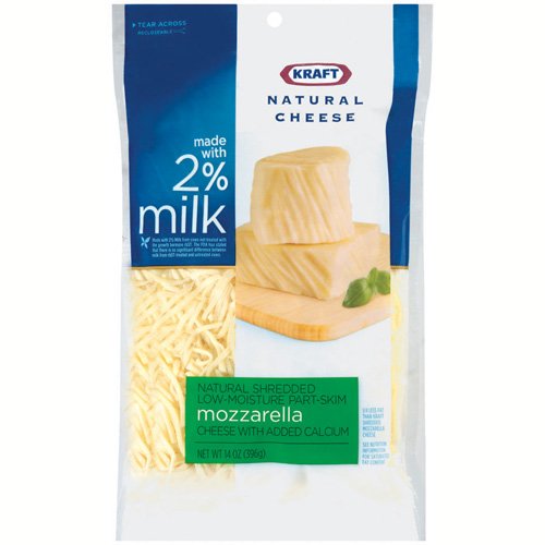 Kraft Natural Cheese Made With 2 Milk Shredded Reduced Fat Mozzarella
