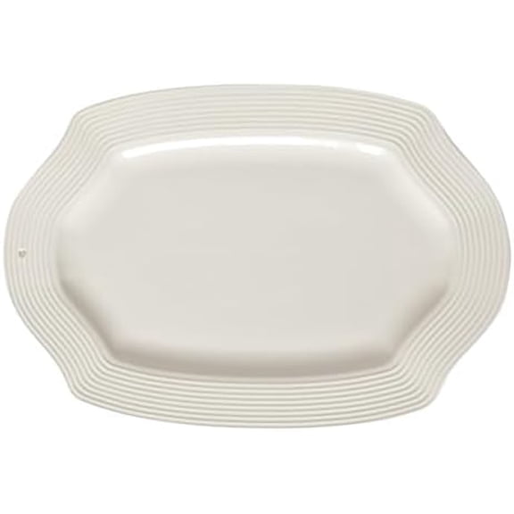 Nora Fleming Stoneware Serving Platter - Large Pretty Platter Tray for Appetizers, Snacks, and Side Dishes - Perfect for Entertaining Guests - Pair with One of Our Hand-Painted Minis- PP9 - White