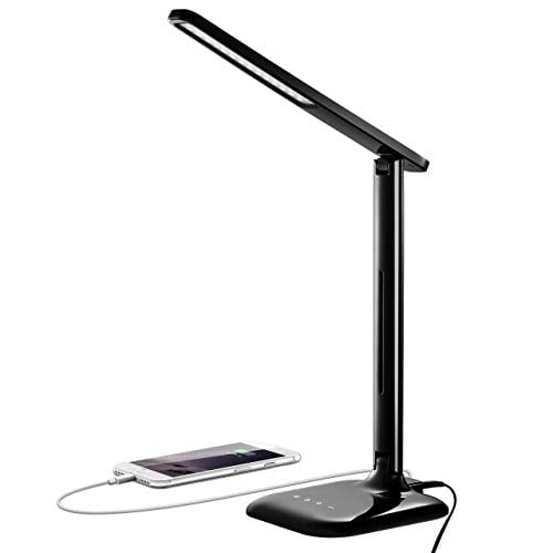 Litom Led Desk Lamp Eye Caring Table Lamps With Usb Charging Port 5 Color Temperatures Brightness Levels Sensitive Control 10w Power For Reading Working Painting Sleeping Home Office Com Litom Led Desk Lamp Eye Caring Table, Are Led Desk Lamps Bad For Your Eyes