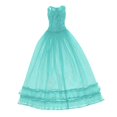 thumbnail image 2 of kurtrusly Dentelle Tulle Demoiselle d'Honneur Robe de Soirée Robe de Danse pour 1/3 BJD Poupées Bleu, 2 of 9
