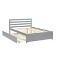 thumbnail image 5 of LEGAHOME Full Bed with Trundle, Solid Wood Bed Frame, Modern Full Size Platform Bed with Headboard and Trundle Included, No Box Spring Needed, Gray, 5 of 6