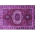 thumbnail image 1 of Ahgly Company Indoor Rectangle Medallion Purple Traditional Area Rugs, 2' x 5', 1 of 4
