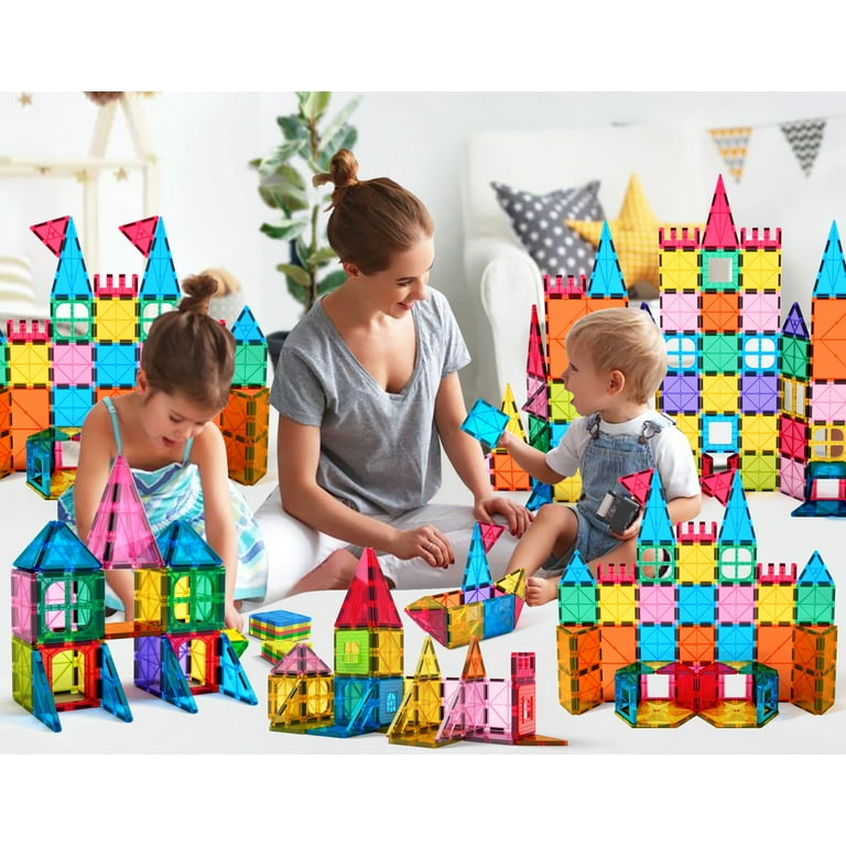 Jasonwell Large 108pcs Magnetic Tiles Building Blocks, Learning