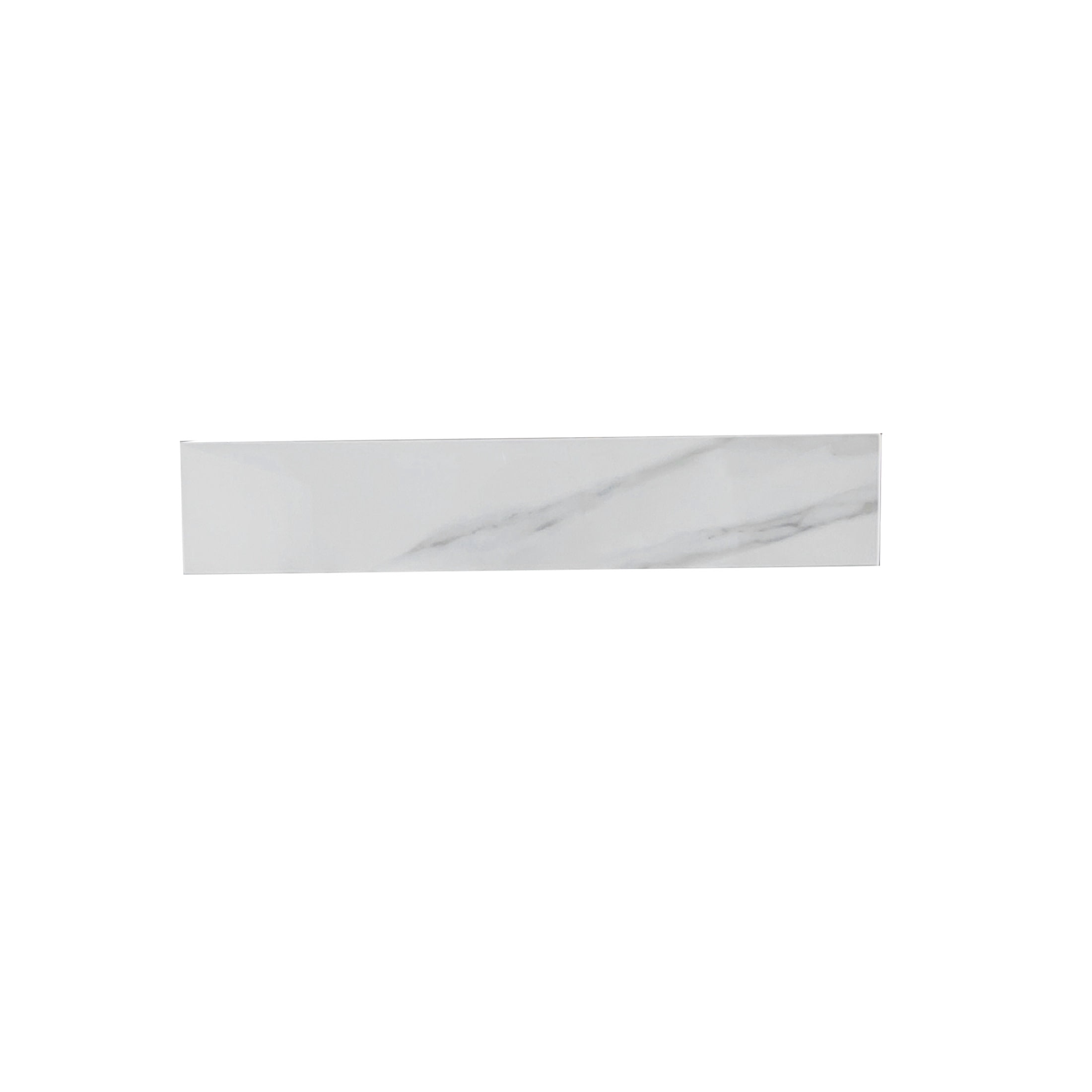 Noble House 21.3-Inch Sintered Stone Side Splash for Bathroom Vanity Top, White