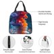 thumbnail image 4 of Fotbe Modern Art Red And Blue Colors Bolsa Térmica con Estampado y Forro de Aluminio Grueso Bolsa de Almuerzo con Bolsillo Frontal para Hombres y Mujeres, Ideal para Trabajo, Escuela, 4 of 8