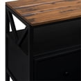 thumbnail image 3 of 60" Distressed 3-Drawer Solid Wood TV Console - Reclaimed Barnwood / Black, 3 of 6