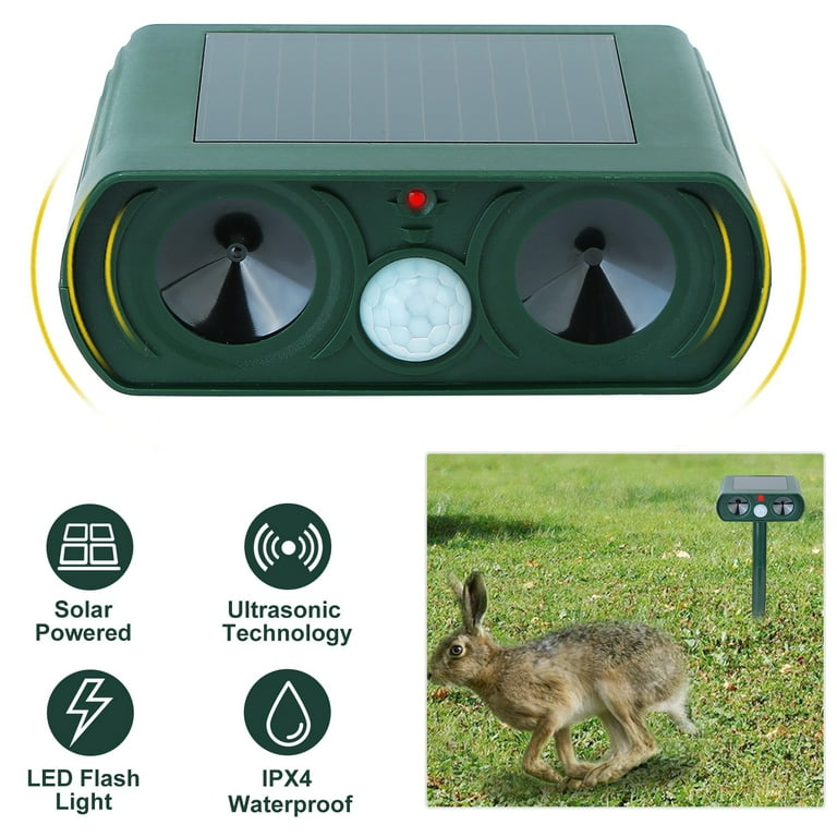 BSI Multistop Outdoor Plus - Ultrasonic + Flash Light + Alarm - For  repelling cats, dogs, wildlife and birds - Range up to 500m²