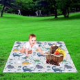 thumbnail image 3 of Splat Floor Mat for Under High Chair/Arts/Crafts, 51" Waterproof Anti-Slip Food Splash Spill Mess Mat, Washable Portable Picnic Mat and Table Cloth, 3 of 5