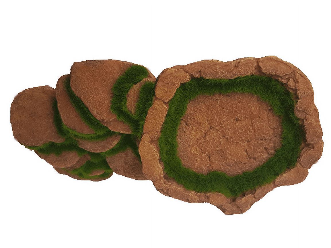 Large Rock with Moss, Artificial Bridge Aquarium Ornament Perfect for Reptile or Tropical Fish Tanks