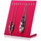 thumbnail image 1 of Velvet Necklace Chain Jewelry Tray Jewelry Display Organizer Holder Pad Showcase Display Stand 12 Hook Red Banmo, 1 of 3