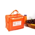 thumbnail image 2 of Práctica bolsa de almuerzo de mano impermeable Material PU Picnic refrigerador caja de almacenamiento # Color naranja, 2 of 3