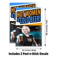 thumbnail image 2 of Hot Women & Cold Beer (24" X 36") Vinyl Decal Only (Pack of 2) |Sign|Sticker|Poster, 2 of 4
