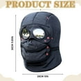 thumbnail image 6 of Windproof Full Cover Winter Hat with Goggles, Thermal Thick Fleece Face Mask for Outdoor Cycling Skiing Running Men Women, 6 of 9