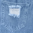 thumbnail image 6 of Aimik Plus Size Denim Shorts for Women Fashion Ripped Frayed Hem Wide Leg Denim Shorts Spring Summer Jean Short Pants, 6 of 6