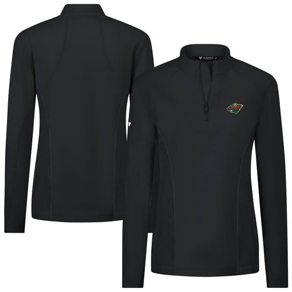 Women's Levelwear  Black Minnesota Wild  Upright Quarter-Zip Pullover