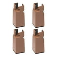 thumbnail image 1 of Paquete de 4 elevadores para muebles de cama, elevadores para patas de escritorio, elevadores para mesas, soportes para elevadores de muebles. Al. 10 cm Marrón 22-42 mm, 1 of 8