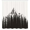 thumbnail image 1 of Ambesonne Prehistoric Shower Curtain, Fir Forest Boho Drawing, 69"Wx84"L, Dimgrey, 1 of 2